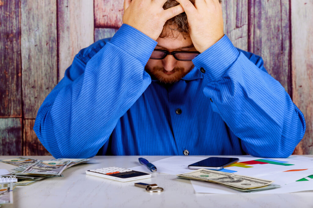 Cycle of financial pressure caused by poor money habits