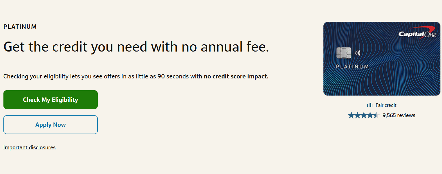 Capital One Platinum Review